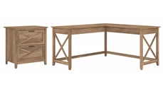 L Shaped Desk Shells Bush Furniture 60in W L-Shaped Desk with Lateral File Cabinet