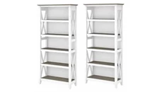 Standard Bookcases Bush Furniture 5 Shelf Bookcase (Set of 2)