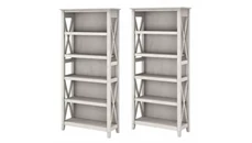 Standard Bookcases Bush Furniture 5 Shelf Bookcase (Set of 2)