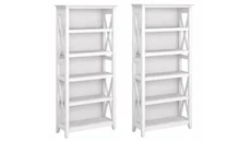 Standard Bookcases Bush Furniture 5 Shelf Bookcase (Set of 2)