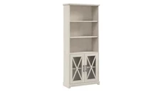 Standard Bookcases Bush Furniture Farmhouse 5 Shelf Bookcase with Glass Doors