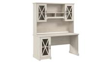 Stand-Alone Desks with Hutch Bush Furniture 60in W Farmhouse Desk with Hutch and Storage Cabinet
