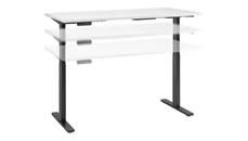 Standing Desks - Electronically Adjustable Bush Furniture 6ft W x 30in D Electric Height Adjustable Standing Desk