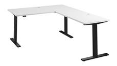 Standing Desks - Electronically Adjustable Bush Furniture 60in W Height Adjustable L-Shaped Standing Desk