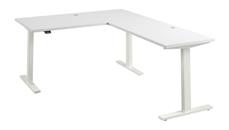Standing Desks - Electronically Adjustable Bush Furniture 60in W Height Adjustable L-Shaped Standing Desk