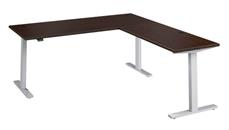 Standing Desks - Electronically Adjustable Bush Furniture 72in W Height Adjustable L-Shaped Standing Desk