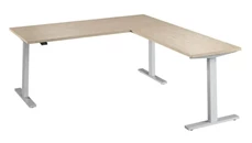 Standing Desks - Electronically Adjustable Bush Furniture 72in W Height Adjustable L-Shaped Standing Desk