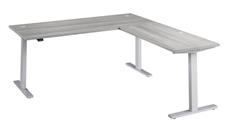 Standing Desks - Electronically Adjustable Bush Furniture 72in W Height Adjustable L-Shaped Standing Desk