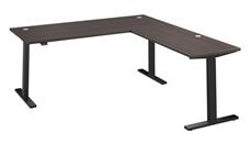 Standing Desks - Electronically Adjustable Bush Furniture 72in W Height Adjustable L-Shaped Standing Desk