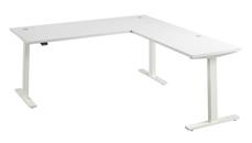 Standing Desks - Electronically Adjustable Bush Furniture 72in W Height Adjustable L-Shaped Standing Desk