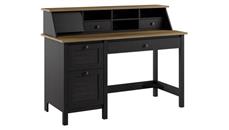 Stand-Alone Single Pedestal Desks Bush Furniture 54in W Computer Desk with Drawers and Desktop Organizer