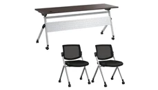 Training Tables Bush Furniture 72in W Nesting Training Table and 2 Nesting Chairs