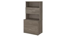 Lateral File Cabinets Bush Furniture 36in W 2 Drawer Lateral File Cabinet - Assembled, with Hutch