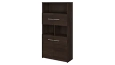 Standard Bookcases Bush Furniture 5 Shelf Bookcase with Doors