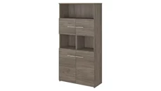 Standard Bookcases Bush Furniture 5 Shelf Bookcase with Doors