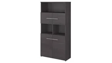 Standard Bookcases Bush Furniture 5 Shelf Bookcase with Doors