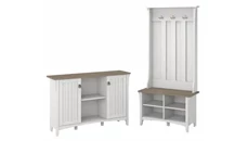 Coat Racks & Hall Trees Bush Furniture Entryway Storage Set with Hall Tree / Shoe Bench and Accent Cabinet