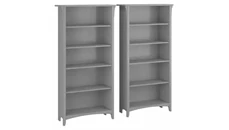 Standard Bookcases Bush Furniture Tall 5 Shelf Bookcase (Set of 2)