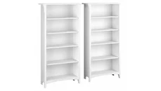 Standard Bookcases Bush Furniture Tall 5 Shelf Bookcase (Set of 2)
