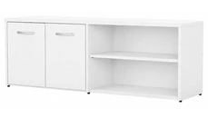 Storage Credenzas Bush Furniture Low Storage Cabinet with Doors and Shelves