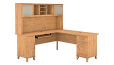 L Shaped Desks with Hutch Bush Furniture 72in W L-Shaped Desk with Hutch