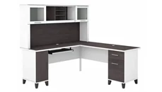L Shaped Desks with Hutch Bush Furniture 72in W L-Shaped Desk with Hutch