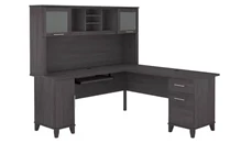 L Shaped Desks with Hutch Bush Furniture 72in W L-Shaped Desk with Hutch