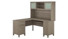 L Shaped Desks with Hutch Bush Furniture 60in W L-Shaped Desk with Hutch