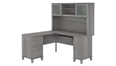 L Shaped Desks with Hutch Bush Furniture 60in W L-Shaped Desk with Hutch