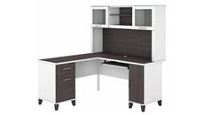 L Shaped Desks with Hutch Bush Furniture 60in W L-Shaped Desk with Hutch