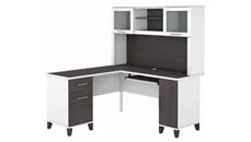 L Shaped Desks with Hutch Bush Furniture 60in W L-Shaped Desk with Hutch
