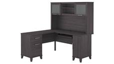 L Shaped Desks with Hutch Bush Furniture 60in W L-Shaped Desk with Hutch