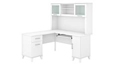 L Shaped Desks with Hutch Bush Furniture 60in W L-Shaped Desk with Hutch