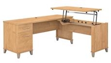 Adjustable Height Desks & Tables Bush Furniture 6ft W 3 Position Sit to Stand L-Shaped Desk