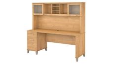 Stand-Alone Desks with Hutch Bush Furniture 72in W Office Desk with Hutch
