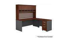 L Shaped Desks with Hutch Bush Furniture 72in W L-Shaped Desk with Hutch and Assembled 3 Drawer Mobile File Cabinet