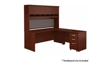 L Shaped Desks with Hutch Bush Furniture 72in W L-Shaped Desk with Hutch and Assembled 3 Drawer Mobile File Cabinet
