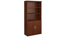 Standard Bookcases Bush Furniture 36in W 5 Shelf Bookcase with Doors
