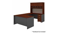 U Shaped Desks with Hutch Bush Furniture 60in W U-Shaped Desk with Hutch and Mobile File Cabinet