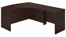 L Shaped Desk Shells Bush Furniture 60in W x 43in D Right Hand Bowfront Desk Shell with 36in W Return
