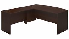 L Shaped Desk Shells Bush Furniture 72in W x 36in D Bowfront Desk Shell with 48in W Return