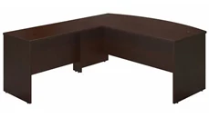 L Shaped Desk Shells Bush Furniture 72in W x 36in D Bowfront Desk Shell with 48in W Return