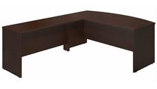 L Shaped Desk Shells Bush Furniture 72in W x 36in D Bowfront Desk Shell with 60in W Return