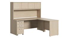 L Shaped Desks with Hutch Bush Furniture 72in W x 30in D L-Shaped Desk with Hutch, 42in W Return and Assembled Mobile File Cabinet