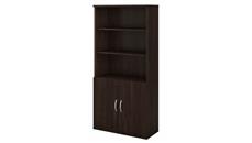 Standard Bookcases Bush Furniture 5 Shelf Bookcase with Doors