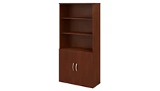 Standard Bookcases Bush Furniture 5 Shelf Bookcase with Doors