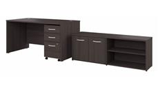 Office Suites Bush Furniture 60in W x 30in D Office Desk with Storage Return and Assembled  Mobile File Cabinet