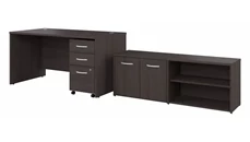 Office Suites Bush Furniture 60in W x 30in D Office Desk with Storage Return and Assembled  Mobile File Cabinet