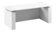 Adjustable Height Desks & Tables Bush Furniture 72in W Electric Height Adjustable Standing Desk with Modesty Panel