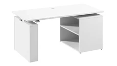Adjustable Height Desks & Tables Bush Furniture 60in Electric Height Adjustable Standing Desk with Bookcase